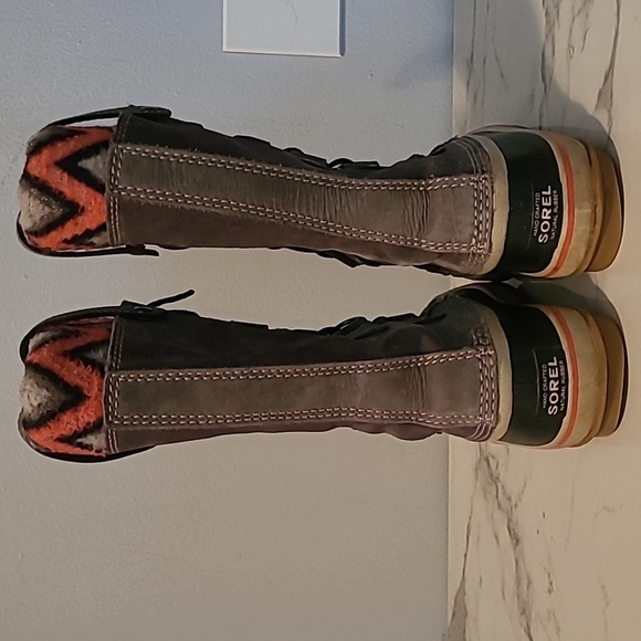 Sorel Joan Of Arctic Knit II Gray Suede Waterproof Warm Winter Snow Boots Wmns 7 - Picture 7 of 12